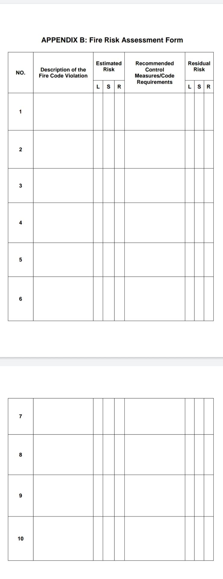 Task Description (100 Marks) A fire inspection