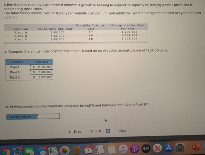 Help Variable Cost per $ 68,000 SE2,000 $7 $6 $8