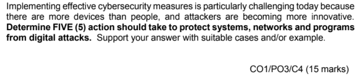 Implementing effective cybersecurity measures is