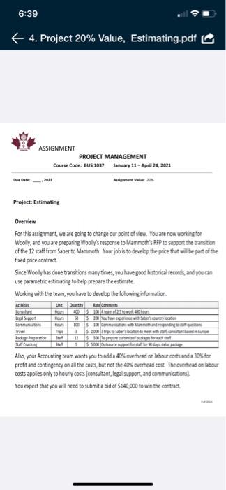 please help me Asap this is my Project Managemenr