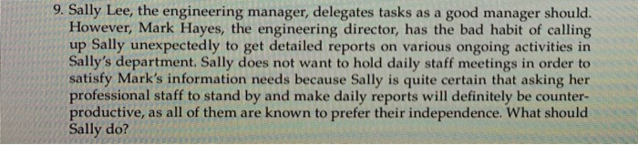 Can someone help with this example? 9. Sally Lee,