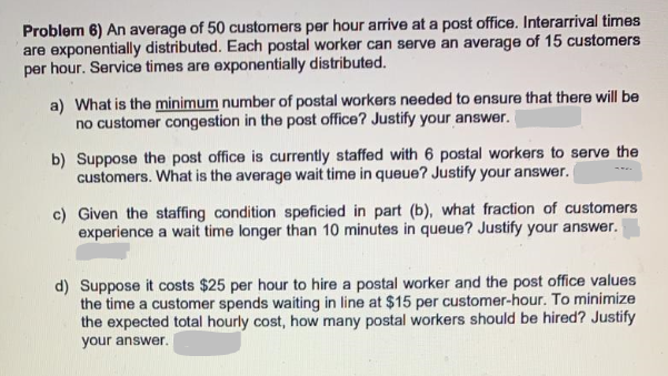 i want solution for all parts Problem 6) An