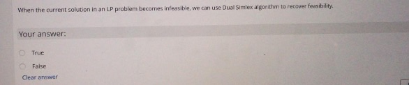 When the current solution in an LP problem