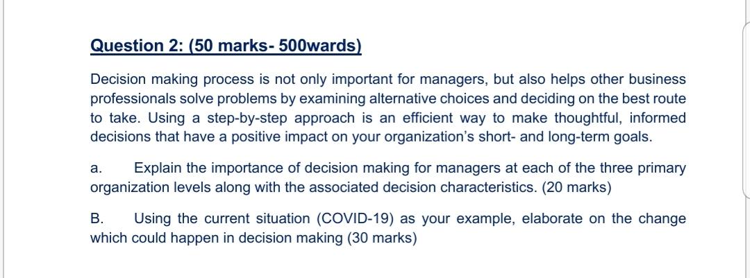 If you are going to answer these questions: