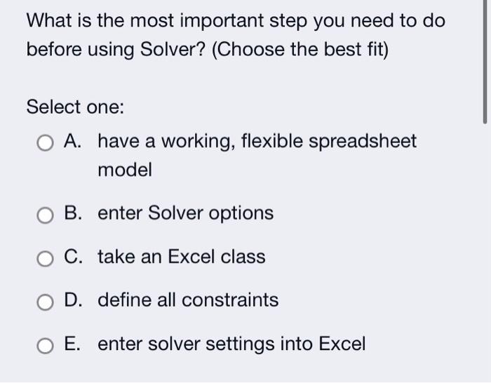 What is the most important step you need to do