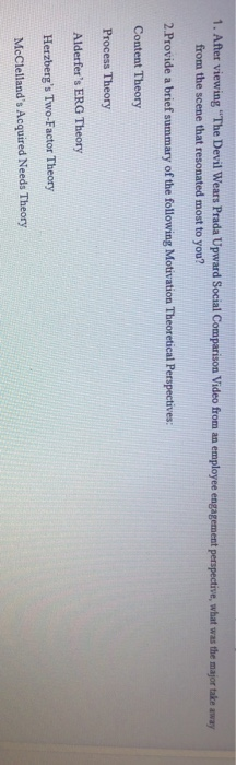 1. After viewing "The Devil Wears Prada Upward