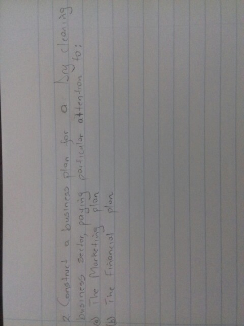 a dry cleaning attention to : 2. Construct a