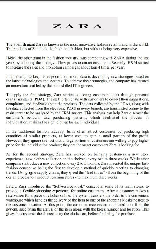 ZA RA RA The Spanish giant Zara is known as the