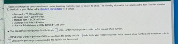 please help! Cou daj Petromax Enterprise unen a