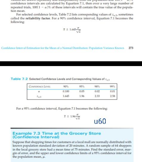 do any one confidence intervals are calculated by