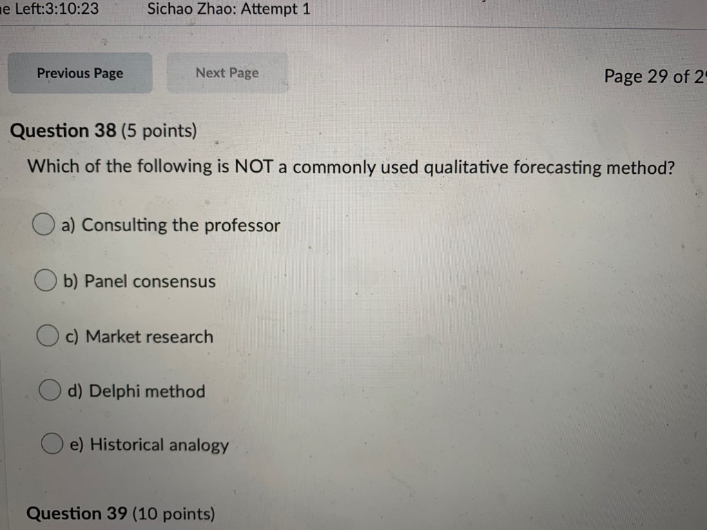 ne Left:3:10:23 Sichao Zhao: Attempt 1 Previous