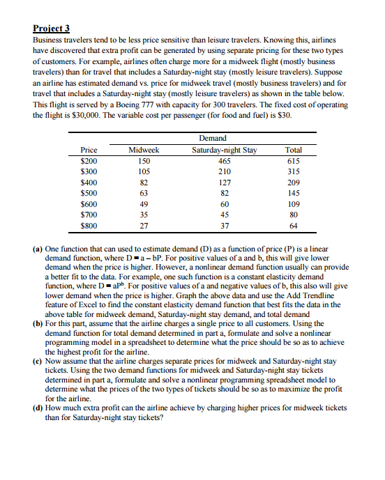 Project 3 Business travelers tend to be less