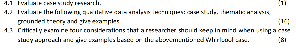 Subject: Research Methodology Case Study (100)