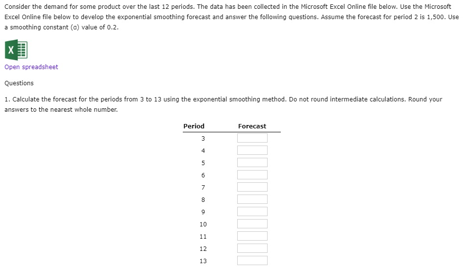 Consider the demand for some product over the