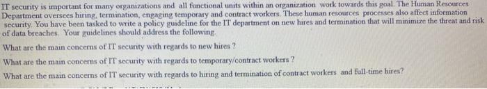 IT security is important for many organizations