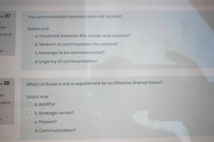on 37 The communication process does not include?