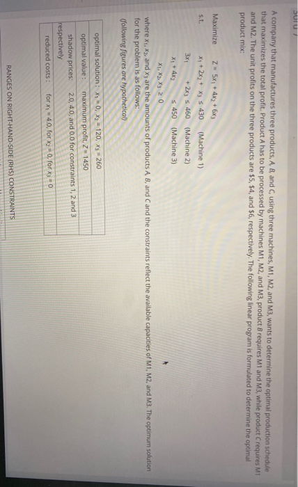 JUU A company that manufactures three products,