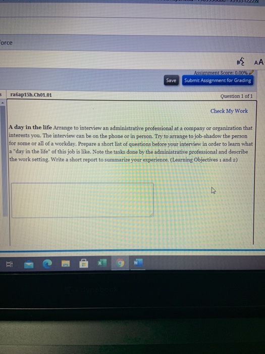Force AA w Assignment Score: 0.00% Submit