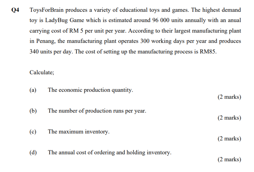 Q4 ToysForBrain produces a variety of educational