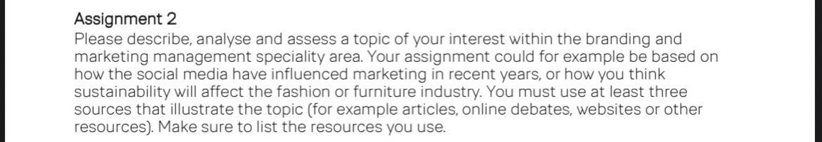 Assignment 2 Please describe, analyse and assess
