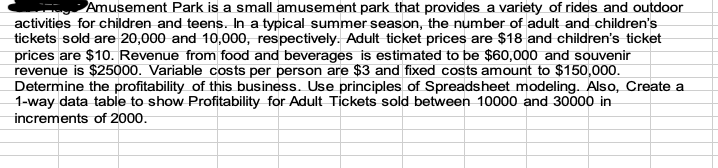 Amusement Park is a small amusement park that