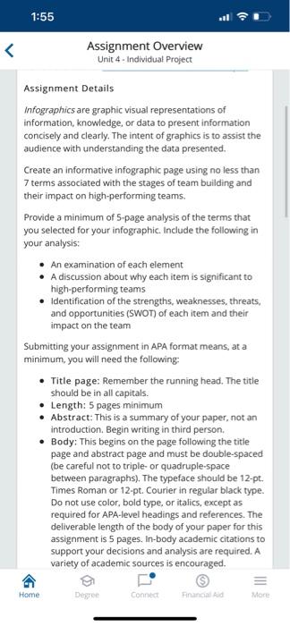 1:55 < Assignment Overview Unit 4 - Individual