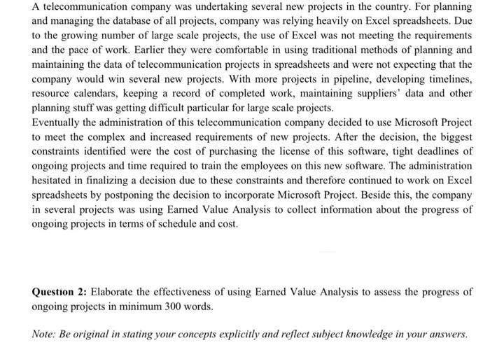 I need 300 words A telecommunication company was