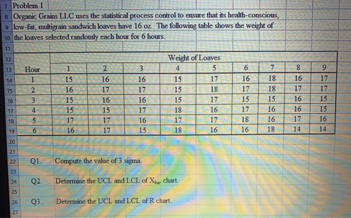 7 Problem 1 8 Organic Grains LLC uses the