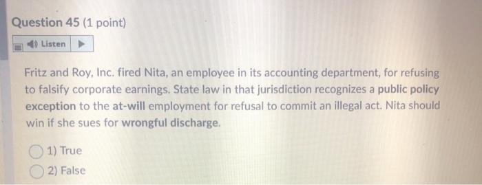 Question 37 (1 point) Listen After discovering