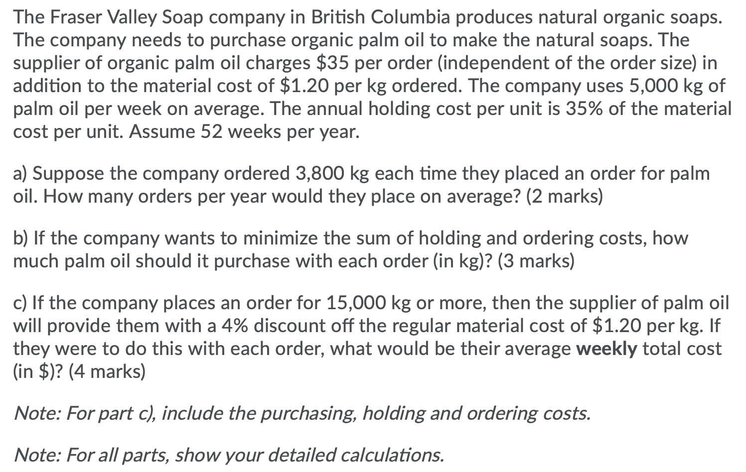 The Fraser Valley Soap company in British