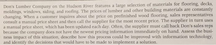 1. How could you improve this firm's business