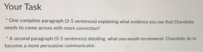 Scenario Charolette, the Aspiring Restaurant