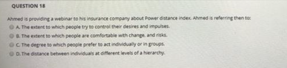 QUESTION 18 Anmed is providing a webinar to his