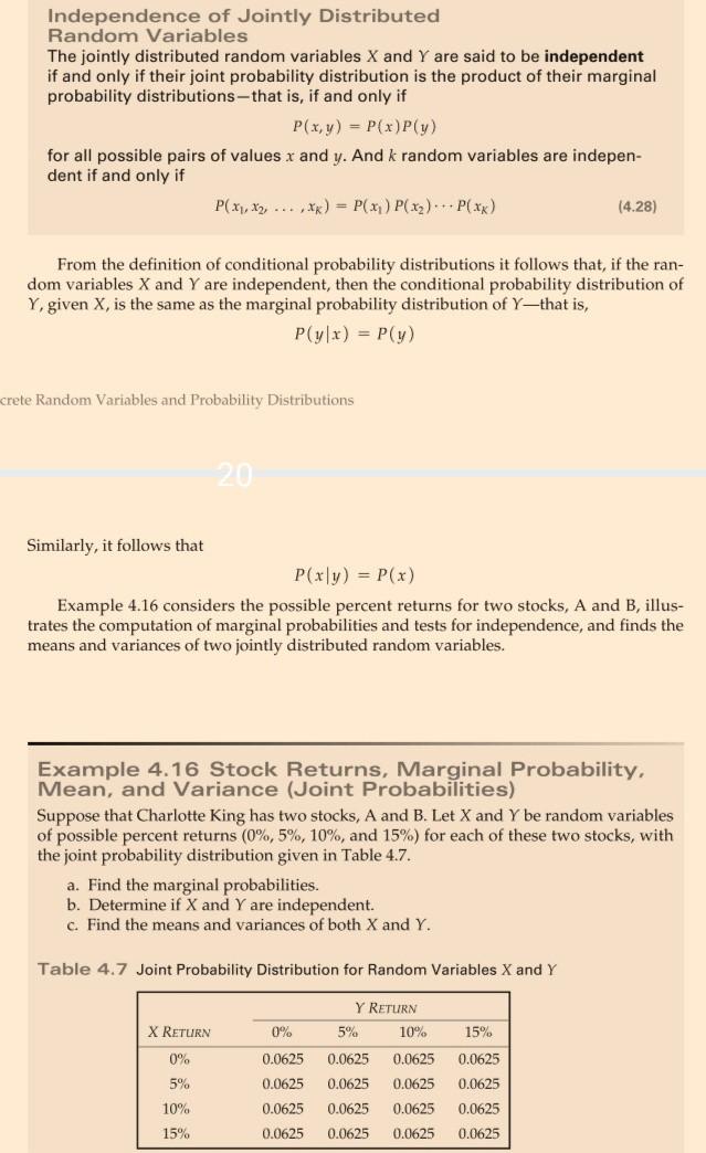 bj Independence of Jointly Distributed Random