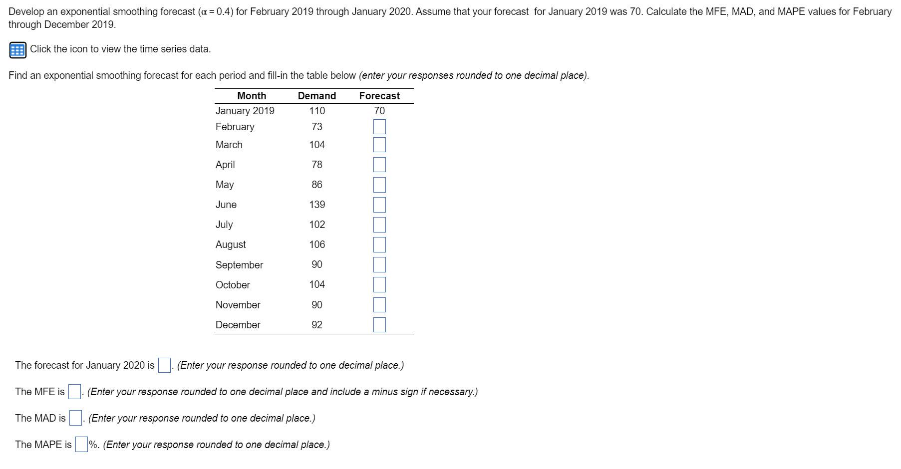 PROVIDE DETAILED SOLUTION Develop an exponential
