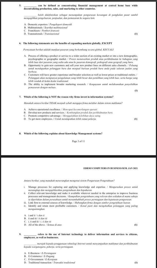 PLS HELP ME OUT TO ANSWER THE ABOVE QUESTION !!