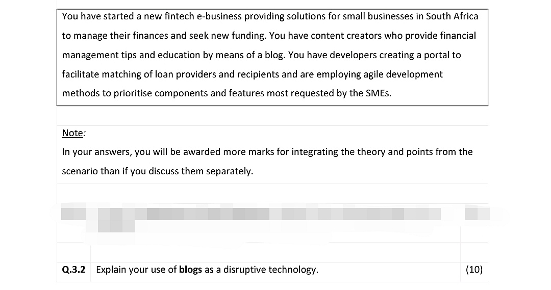 You have started a new fintech e-business