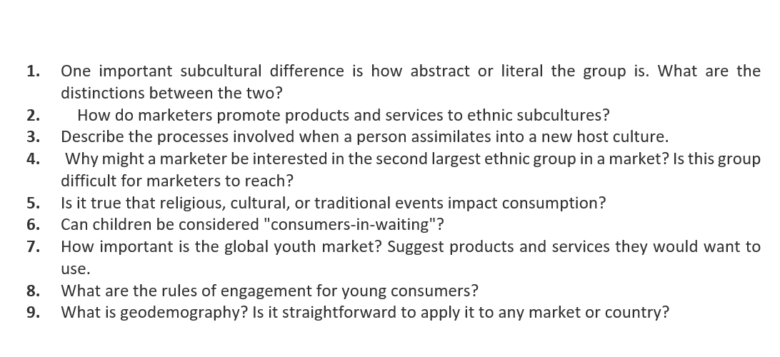 consumer behavior* 1. 2. 3. 4. One important