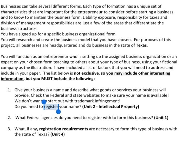 LLC. PLEASE understand the instruction before