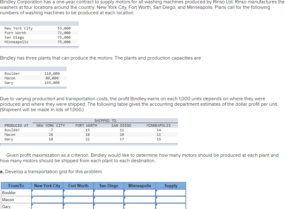 Bindley Corporation has a one-year contract to
