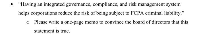 Having an integrated governance, compliance, and