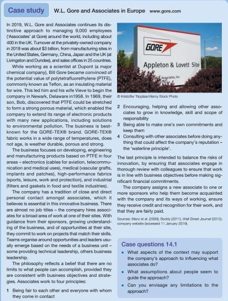 Case study W.L. Gore and Associates in Europe