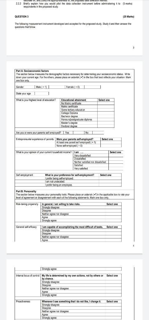 Part B: Personality The secticn beltw reasunes