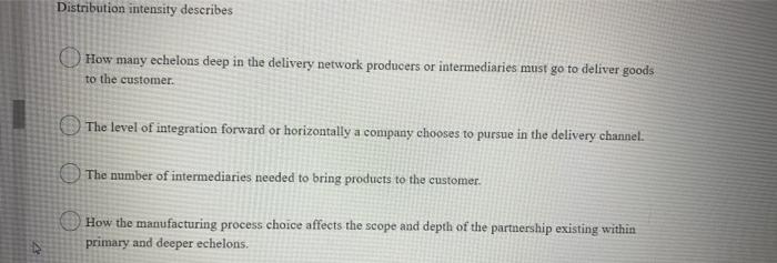 Distribution intensity describes How many