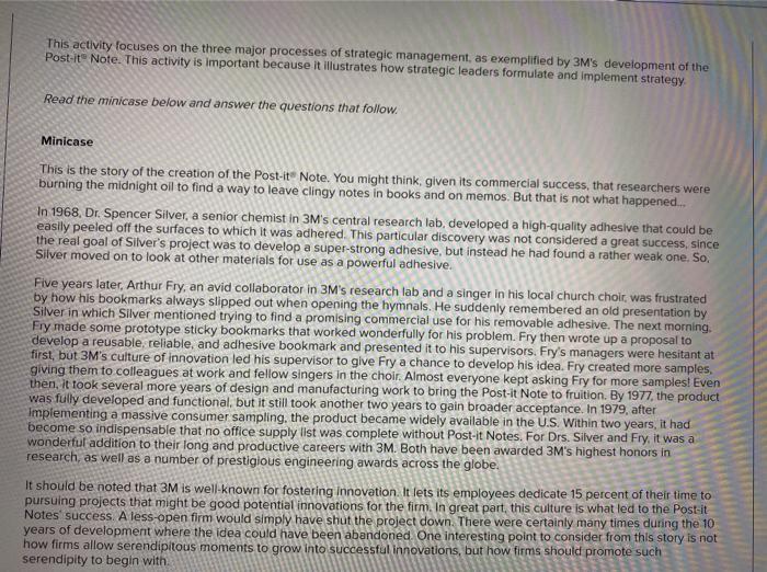 This activity focuses on the three major