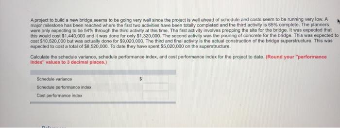 A project to build a new bridge seems to be going