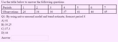 Please use excel 6 44 7 45 Use the table below to