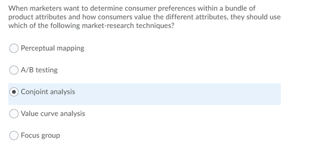 When marketers want to determine consumer