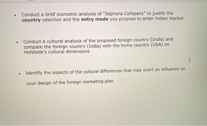 Conduct a brief economic analysis of "Sephora