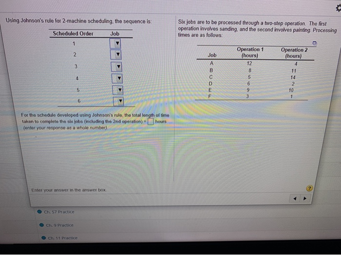 Using Johnson's rule for 2-machine scheduling,